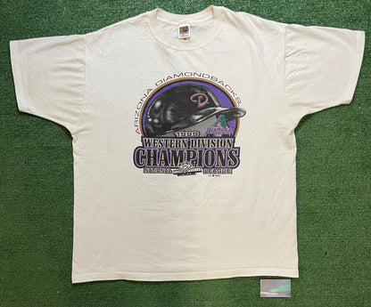 Vintage 1990s Arizona diamondbacks western championships tee