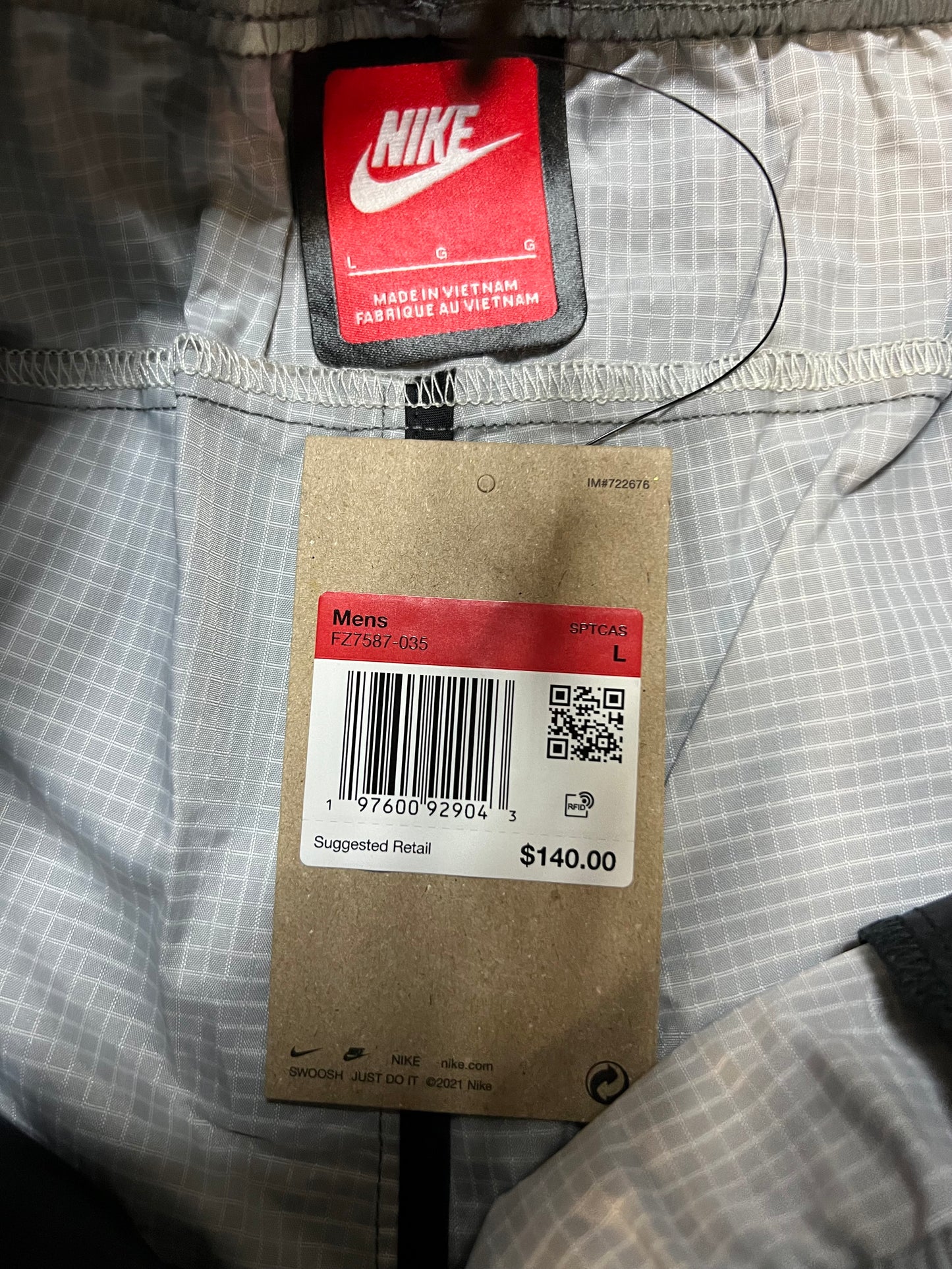 Nike tech woven reflective silver flash pants