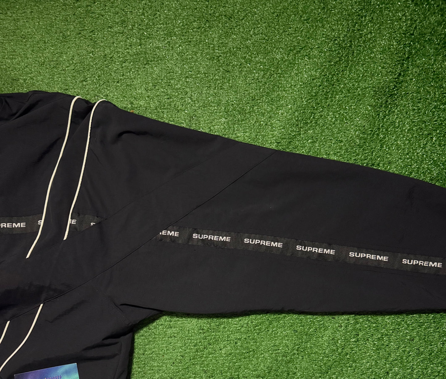 Supreme Cross Paneled Track Jacket Black