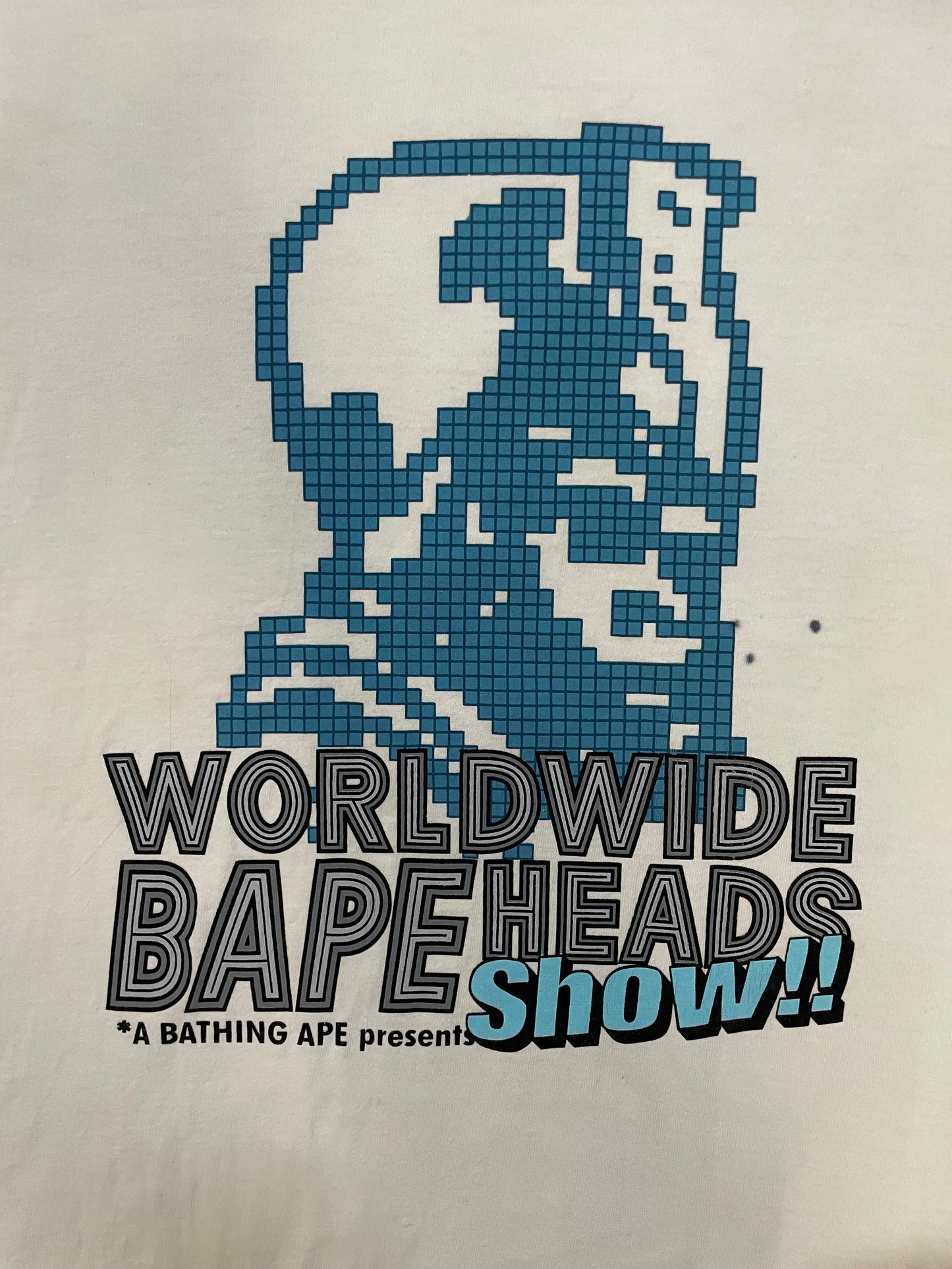 Vintage 1998 Bape Worldwide bapeheads show welcome  to a bape world tee
