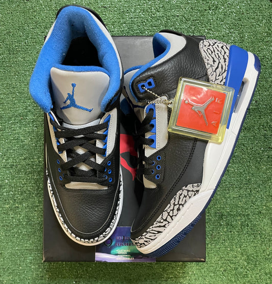 Air Jordan 3 sport blue size 9.5men/11women