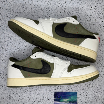 Jordan 1 Low Travis Scott Medium Olive 10 Men “Preowned”