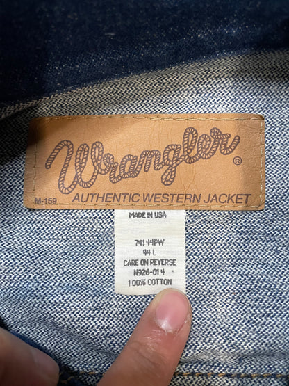 Vintage 1980s Wrangler dark denim jacket