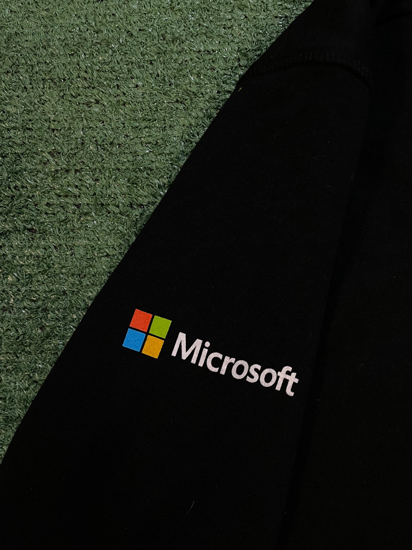 Microsoft black zip up hoodie