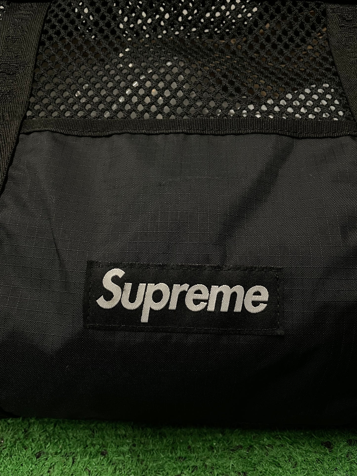 Supreme mesh tote bag black