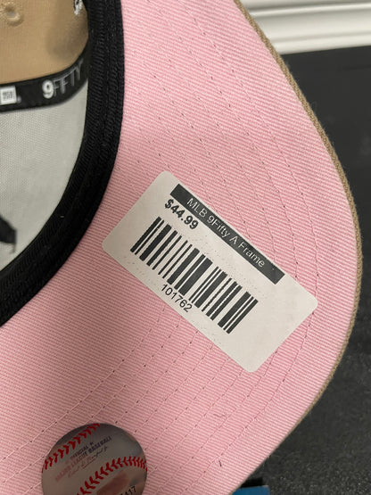New York Yankees khaki pink heart World Series hat