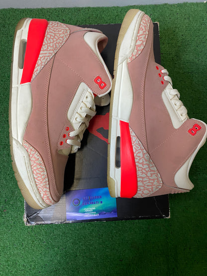 Jordan 3 rust pink size 9.5men/11women