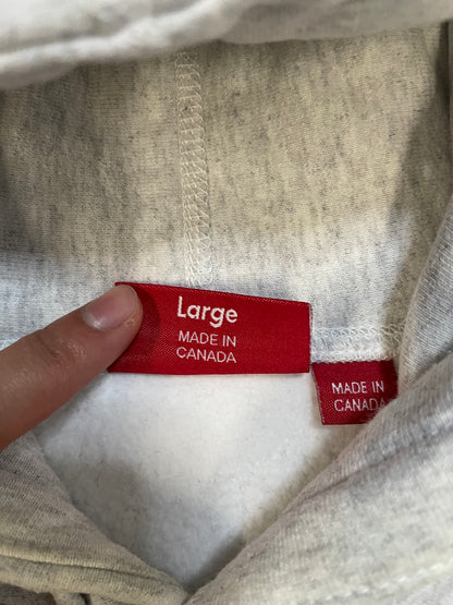 Supreme The Most Hooded ash grey hoodie