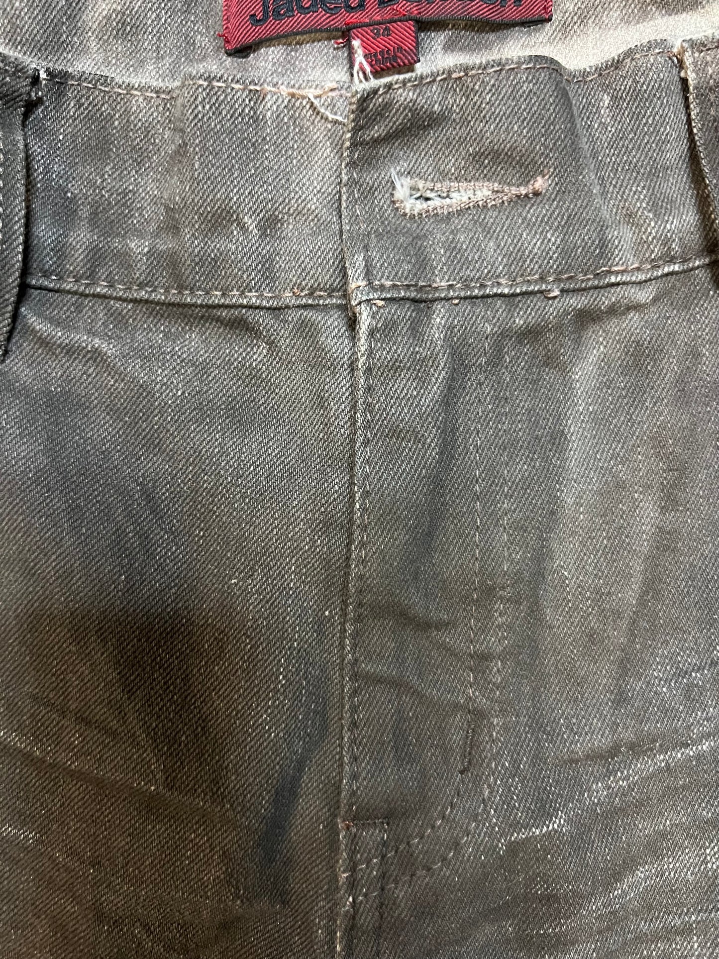 Jaded London brown distressed jeans
