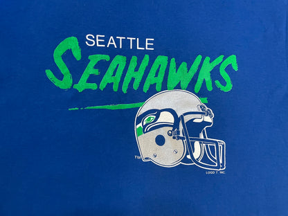 Vintage 1970s Seattle Seahawks helmet tee