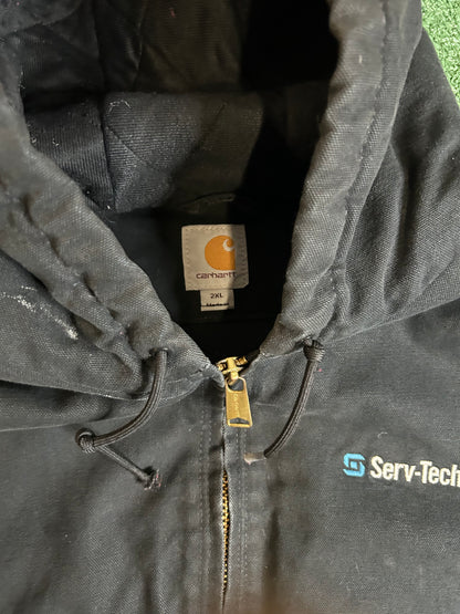 Vintage Carhartt hooded black jacket