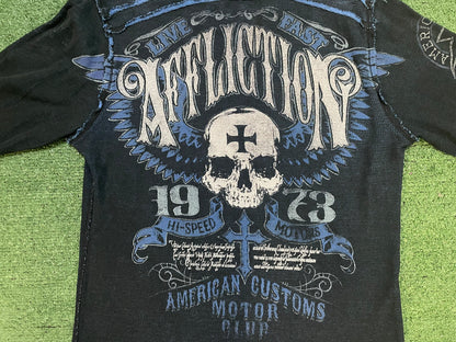 Vintage Affliction black and blue longsleeve