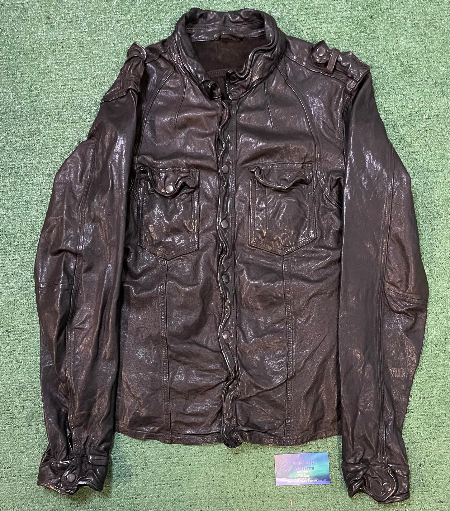 All Saints McKay leather shirt