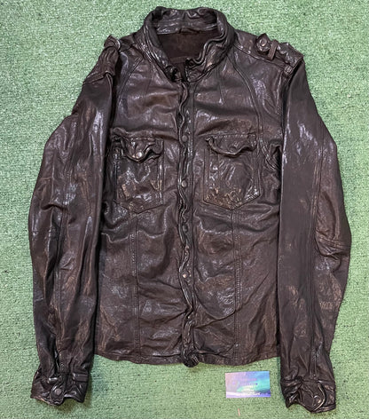 All Saints McKay leather shirt