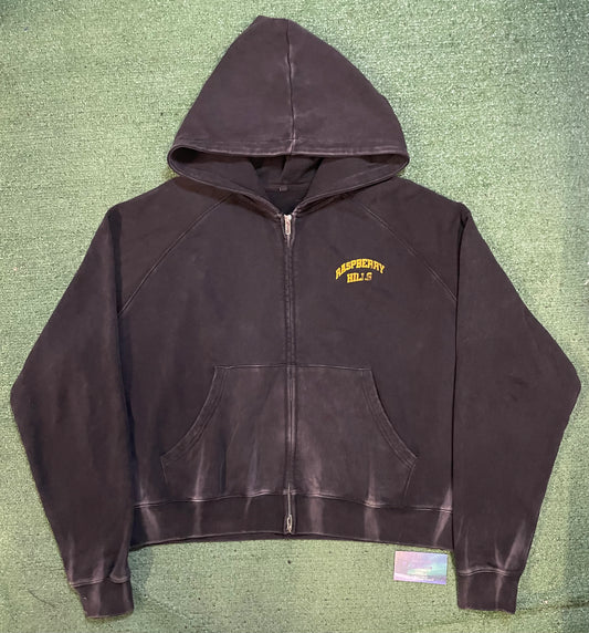 Gv Gallery Raspberry Hills black and yellow zipup hoodie