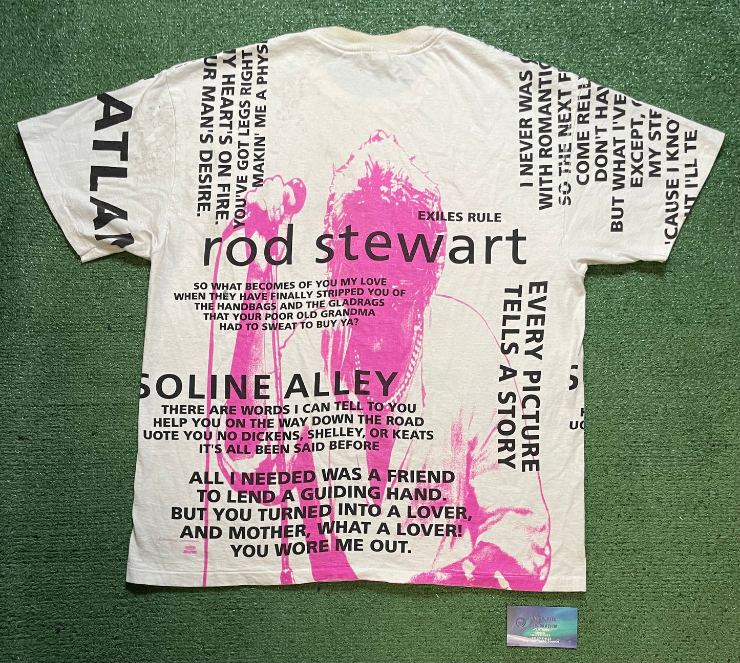 Vintage 1990s Rod Stewart all over print tee