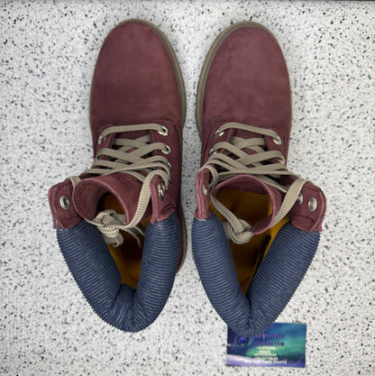 Timberland Burgundy 6 Inch Boots 6.5 Youth/8 Women “Preowned”