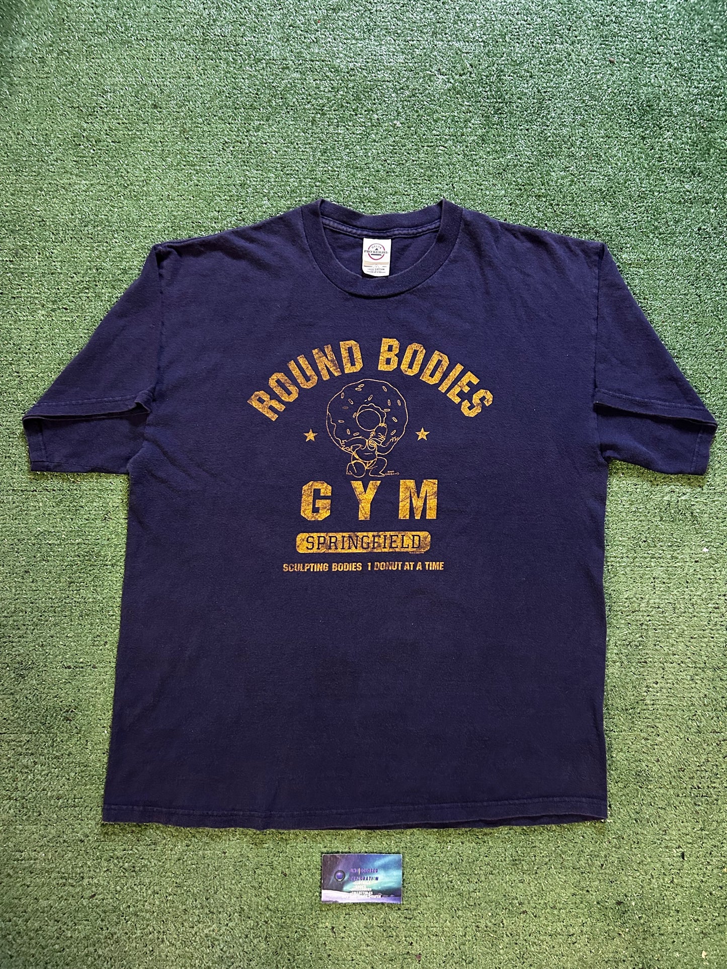 Vintage round bodies gym Simpsons Springfield tee