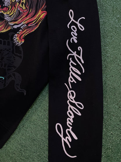 Ed Hardy all over print tiger hoodie