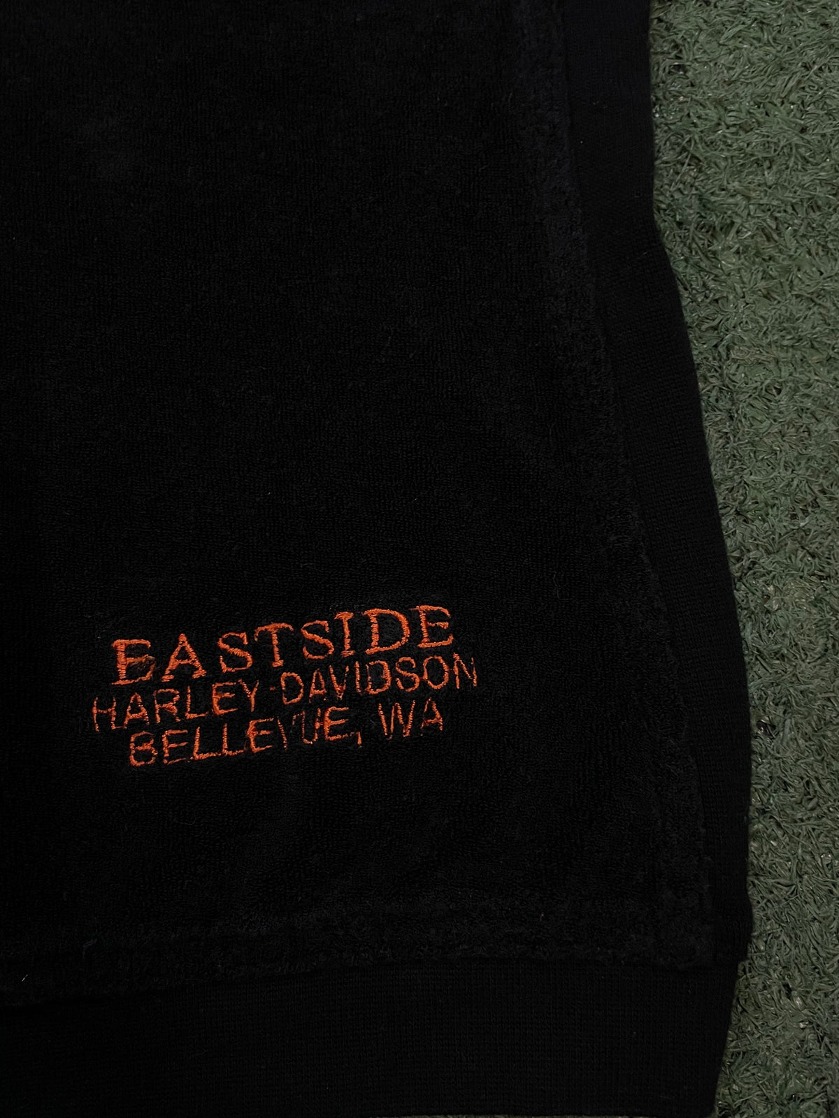 Harley Davidson sleeveless black & orange hoodie