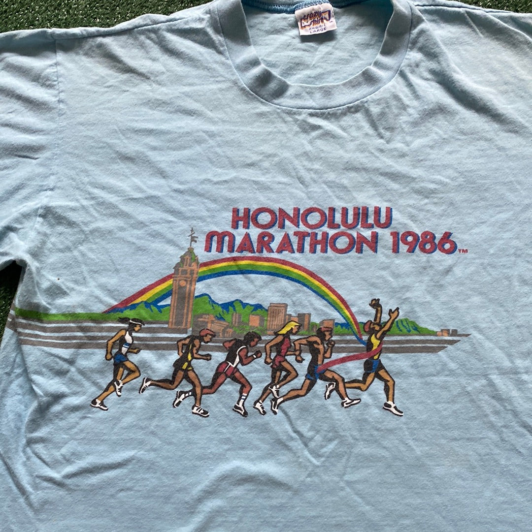 Vintage 1986 Honolulu Marathon T-shirt