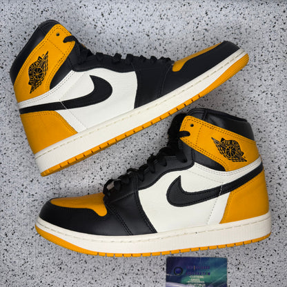 Jordan 1 Yellow Toe Taxi 10.5 Men “Preowned”