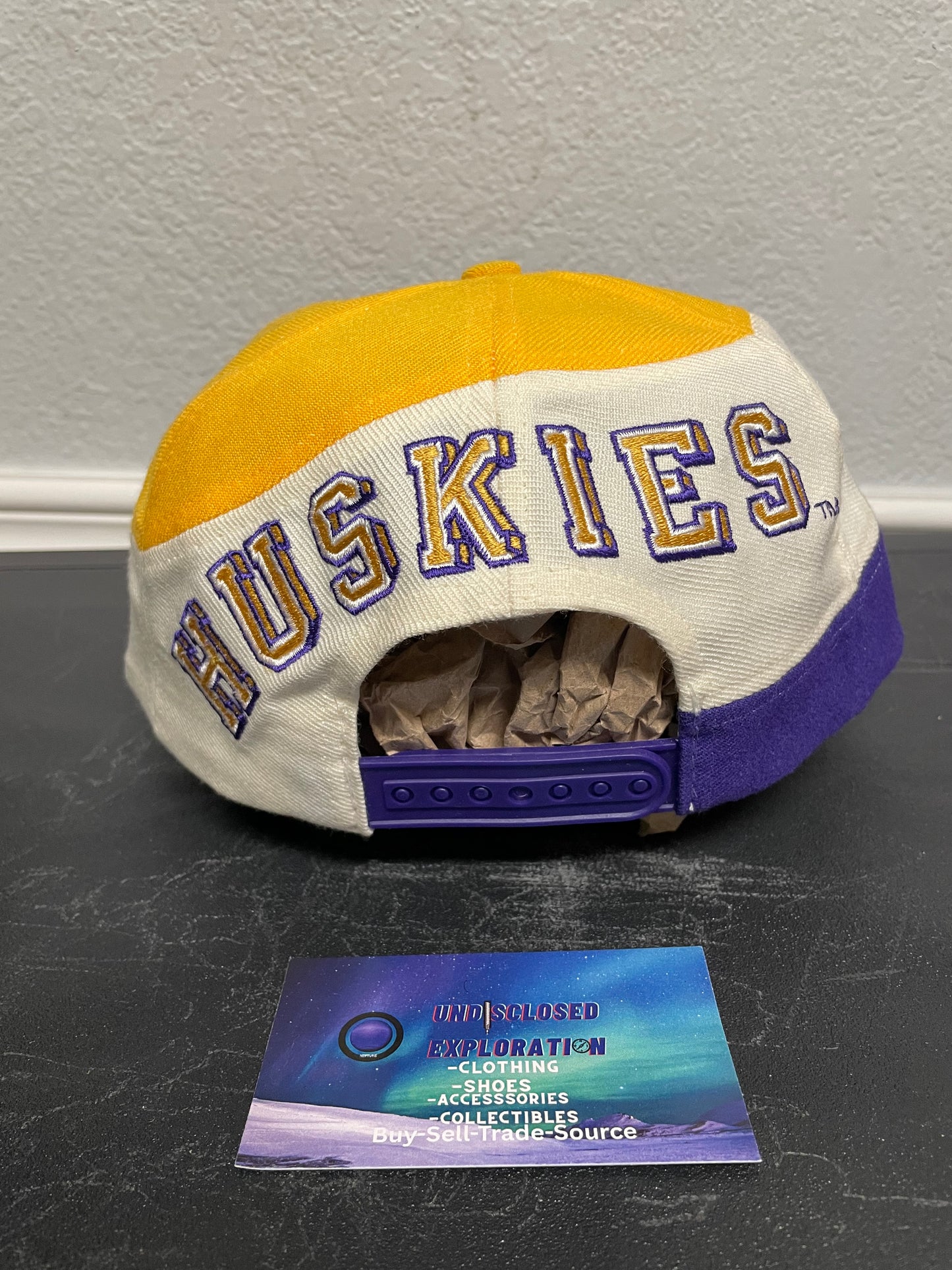 Vintage 1990s University of Washington Huskies Swirl apex one hat