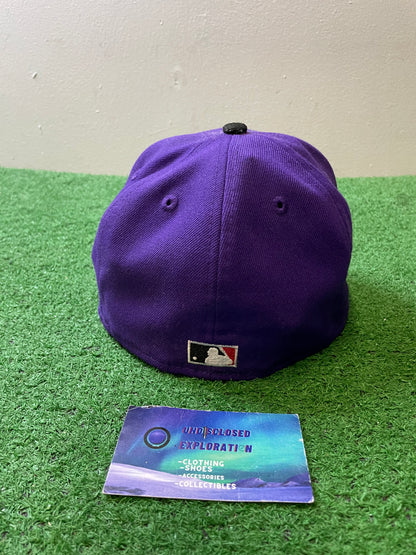 Los Angeles angels purple and red fitted hat