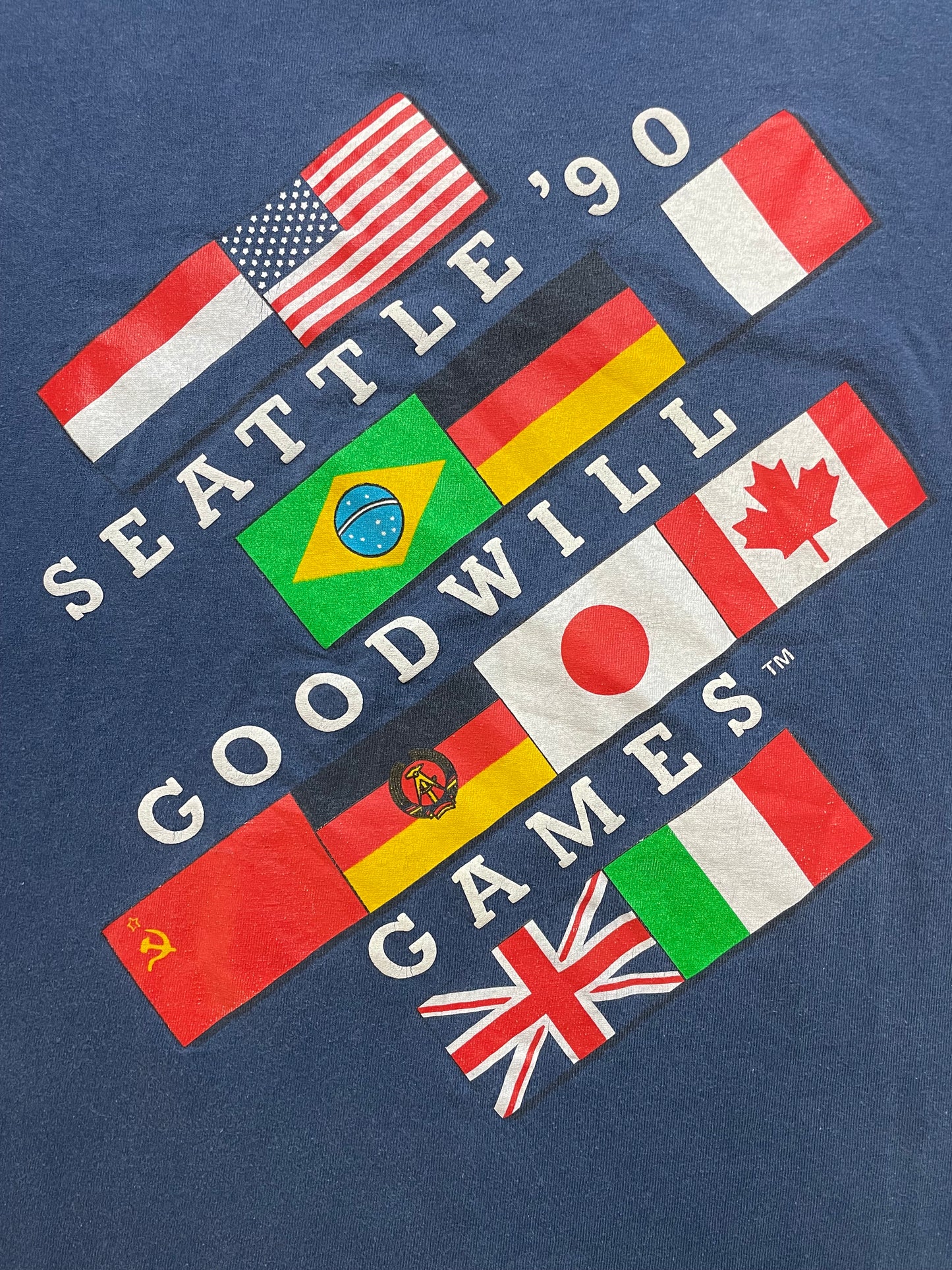 Vintage 1990s Seattle goodwill games international tee