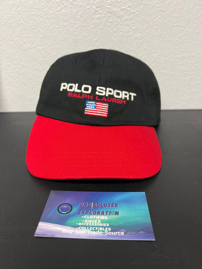 Vintage polo sport Ralph Lauren black and red hat