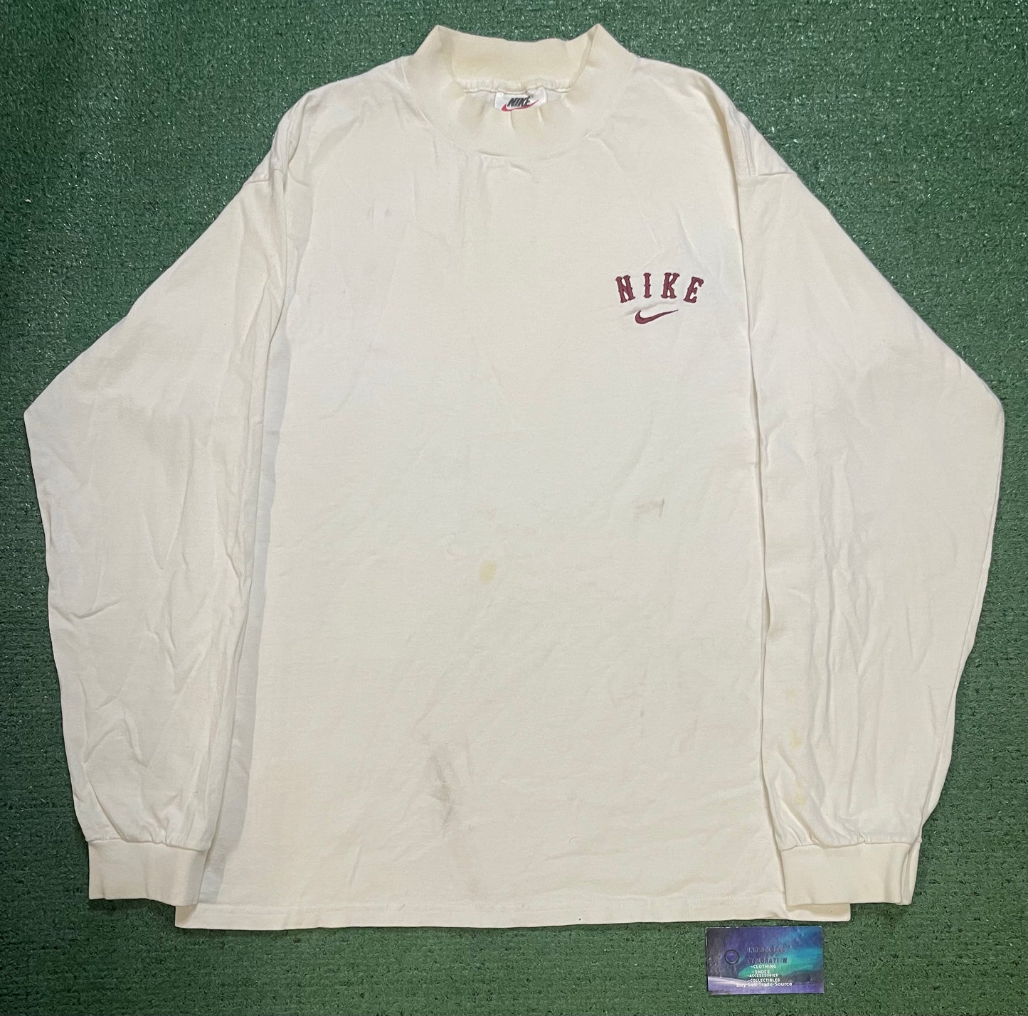Vintage 1990s Nike maroon embroidered longsleeve