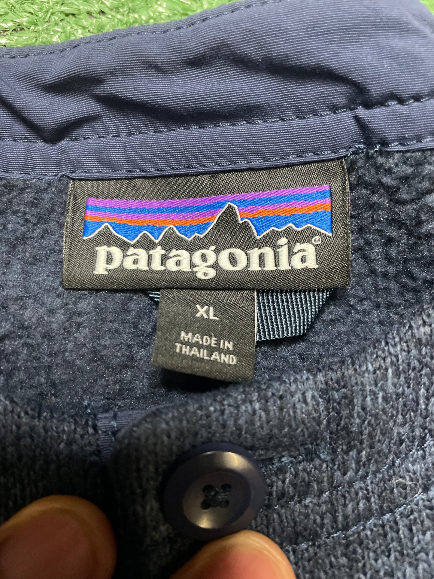 Patagonia navy Henley pullover