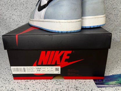 Jordan 1 University Blue 10.5 Men/12 Women “Preowned”