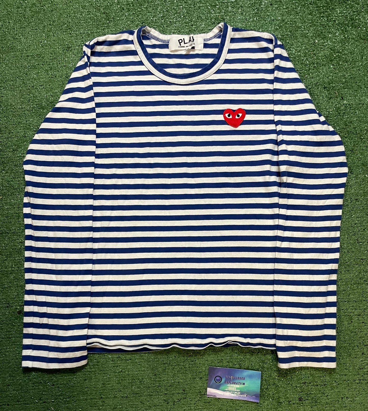 Comme Des Garçon play striped red heart women’s longsleeve