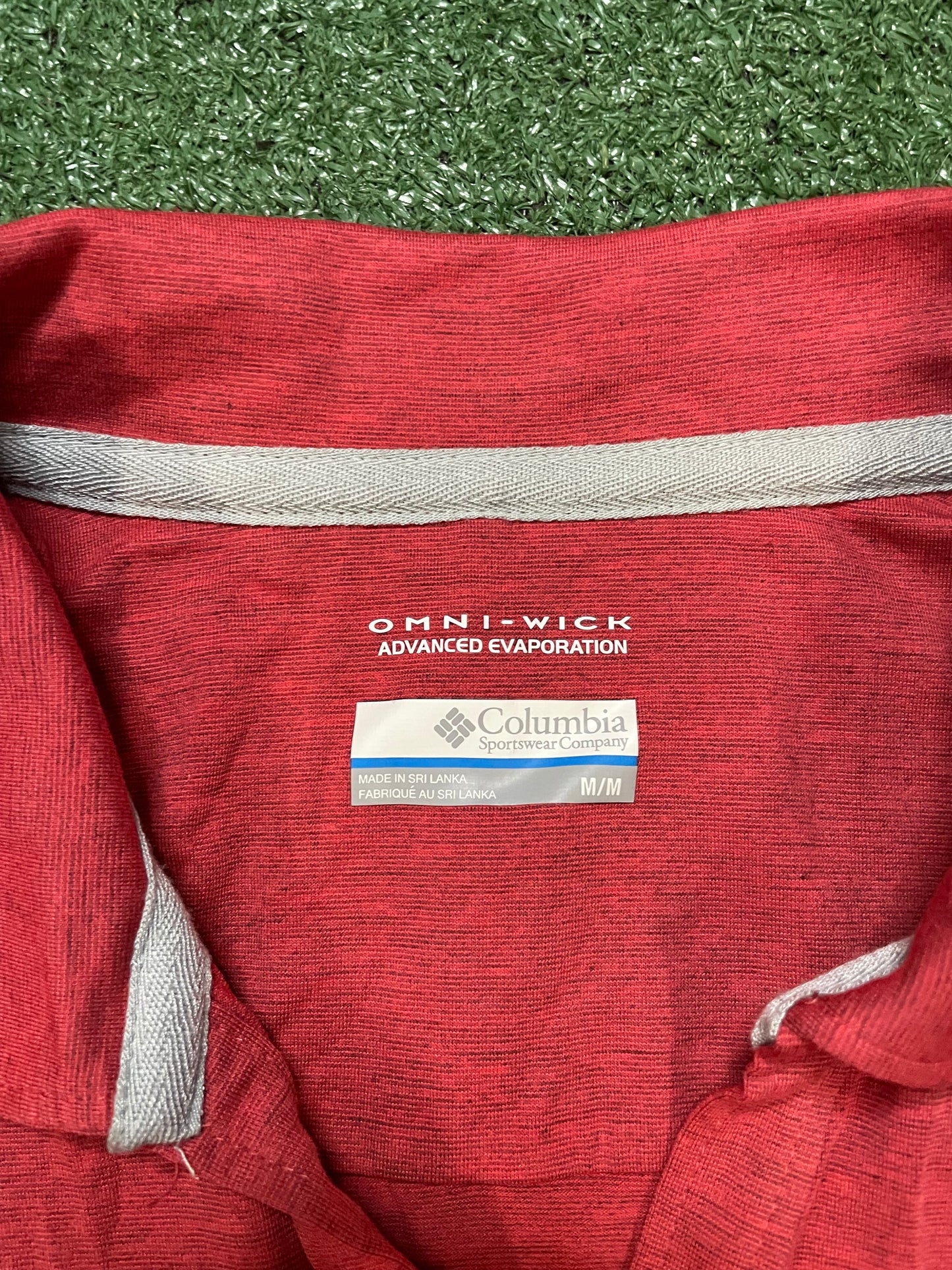 Columbia red short sleeve polo