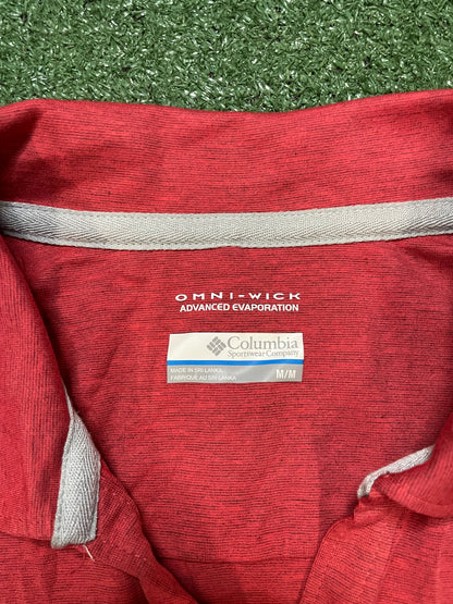 Columbia red short sleeve polo
