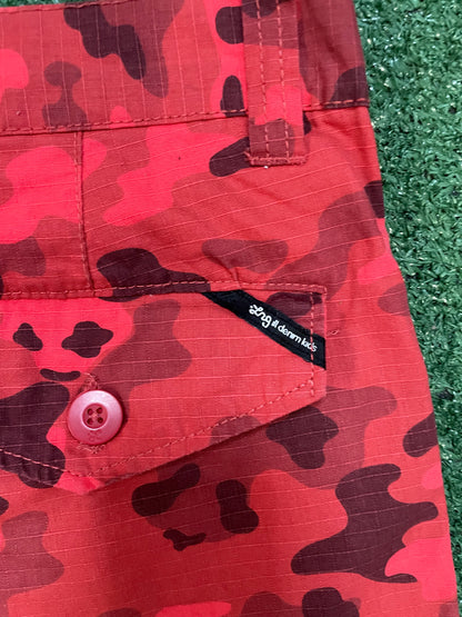 Vintage LRG red cargo camo shorts