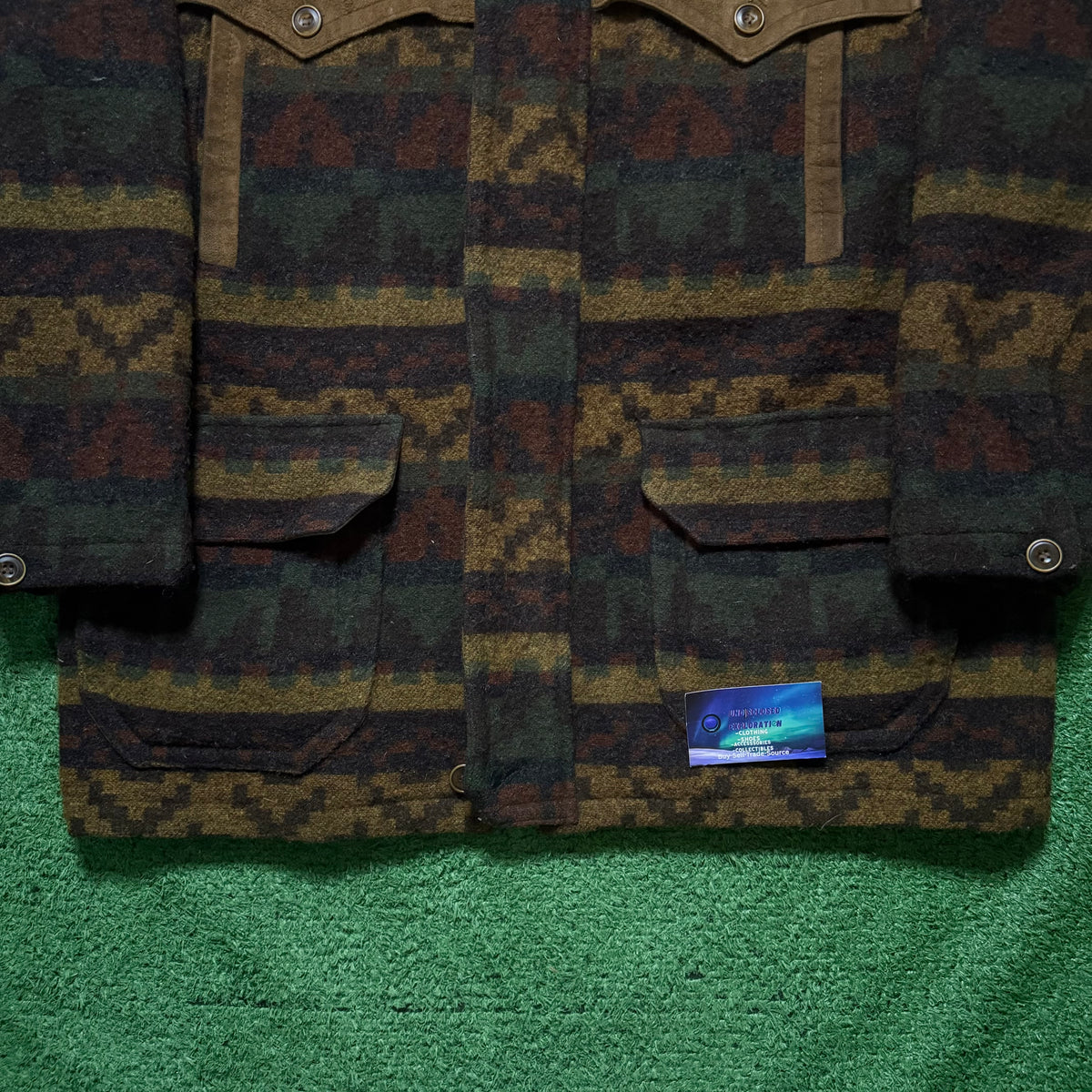 Vintage Woolrich Aztec Quilt Lined Jacket