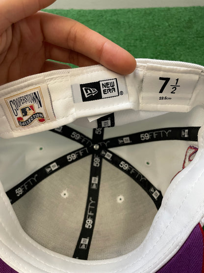 Seattle Mariners white and red 20th anniversary new era fitted hat