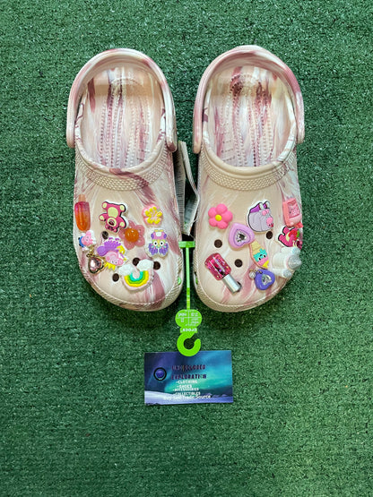 Crocs Classic Marbled Clog with jibbitz charms