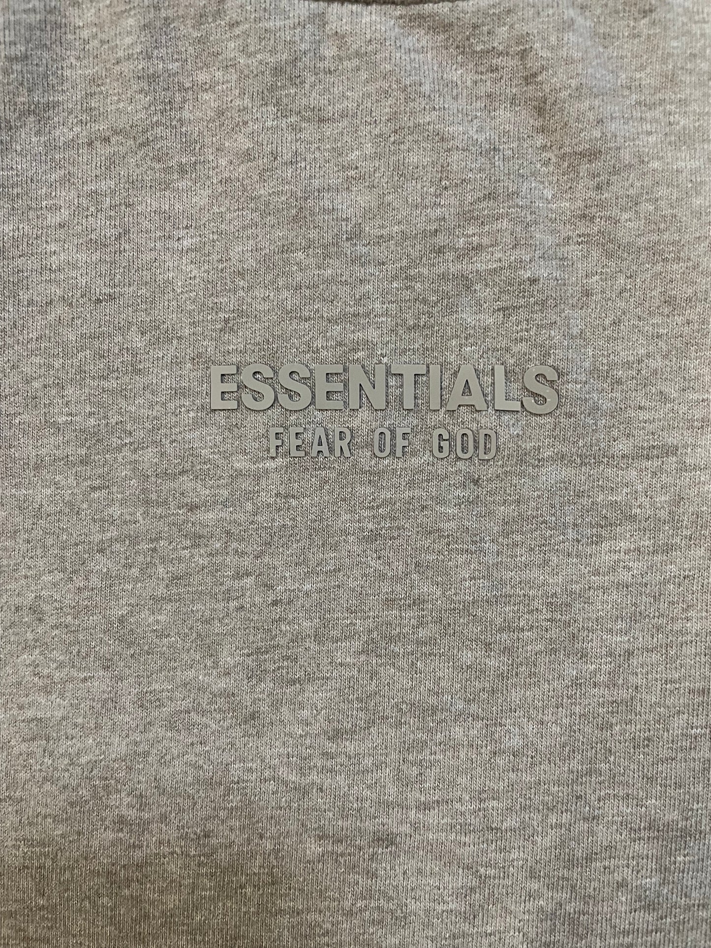 Fear of god essentials center logo heather longsleeve