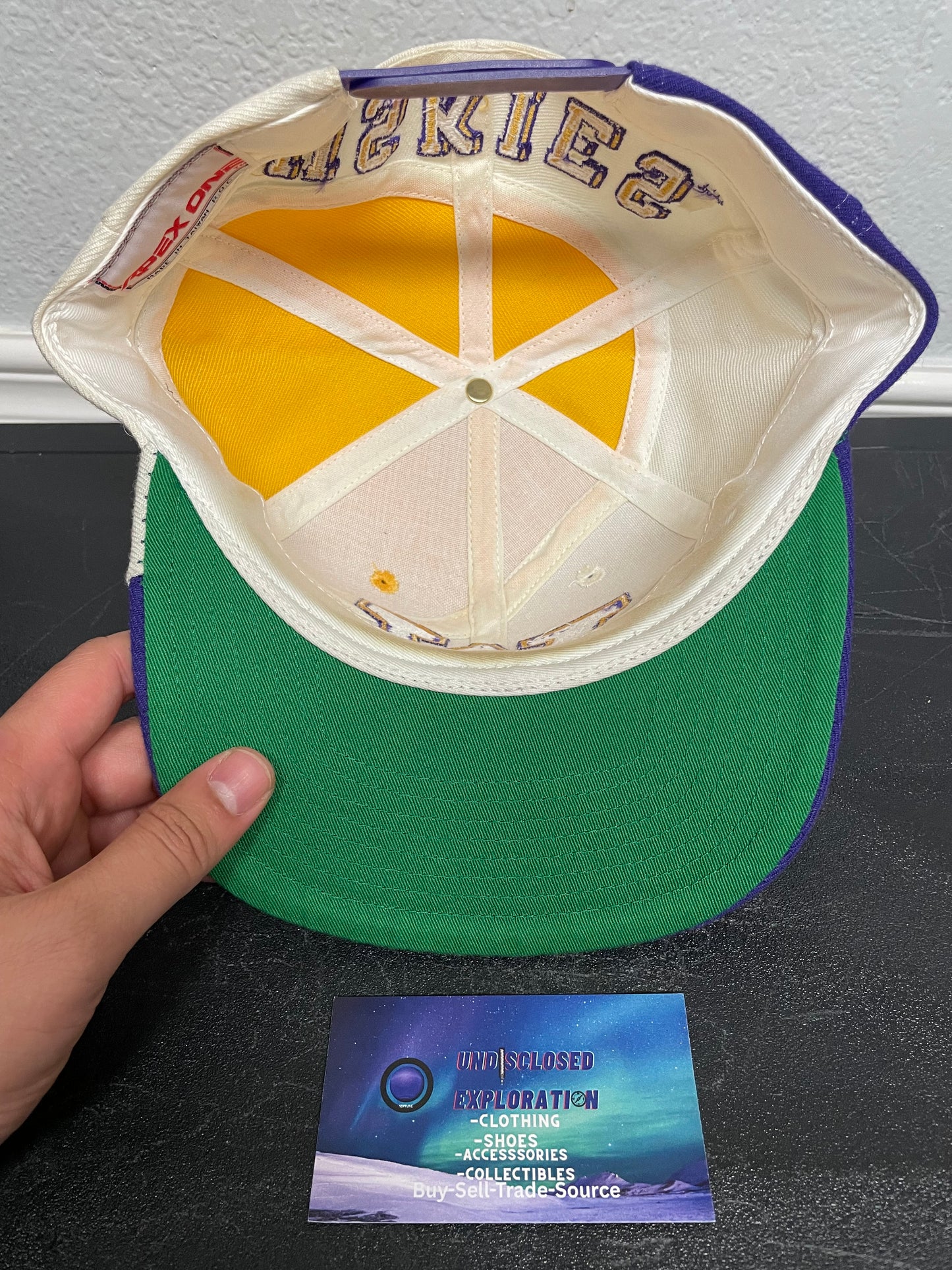 Vintage 1990s University of Washington Huskies Swirl apex one hat