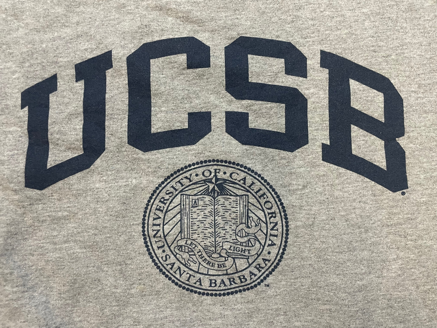 UCSB University of California Santa Barbara grey and navy crewneck