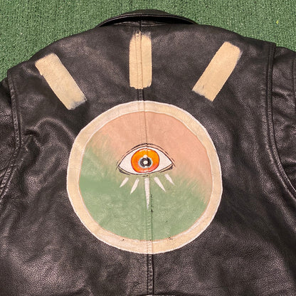 Vintage Leather painted Jacket