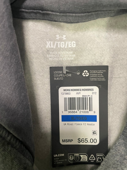 Under Armour grey fleece hoodie