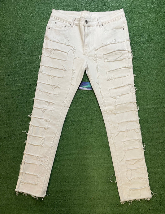 Argonaut  white distressed denim jeans