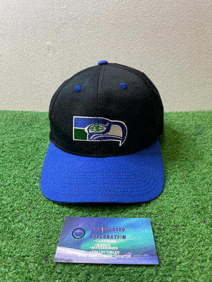 Vintage 1990s Seattle Seahawks blue and black hat