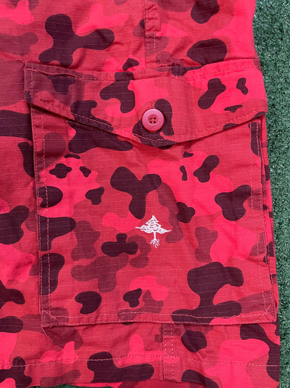 Vintage LRG red cargo camo shorts