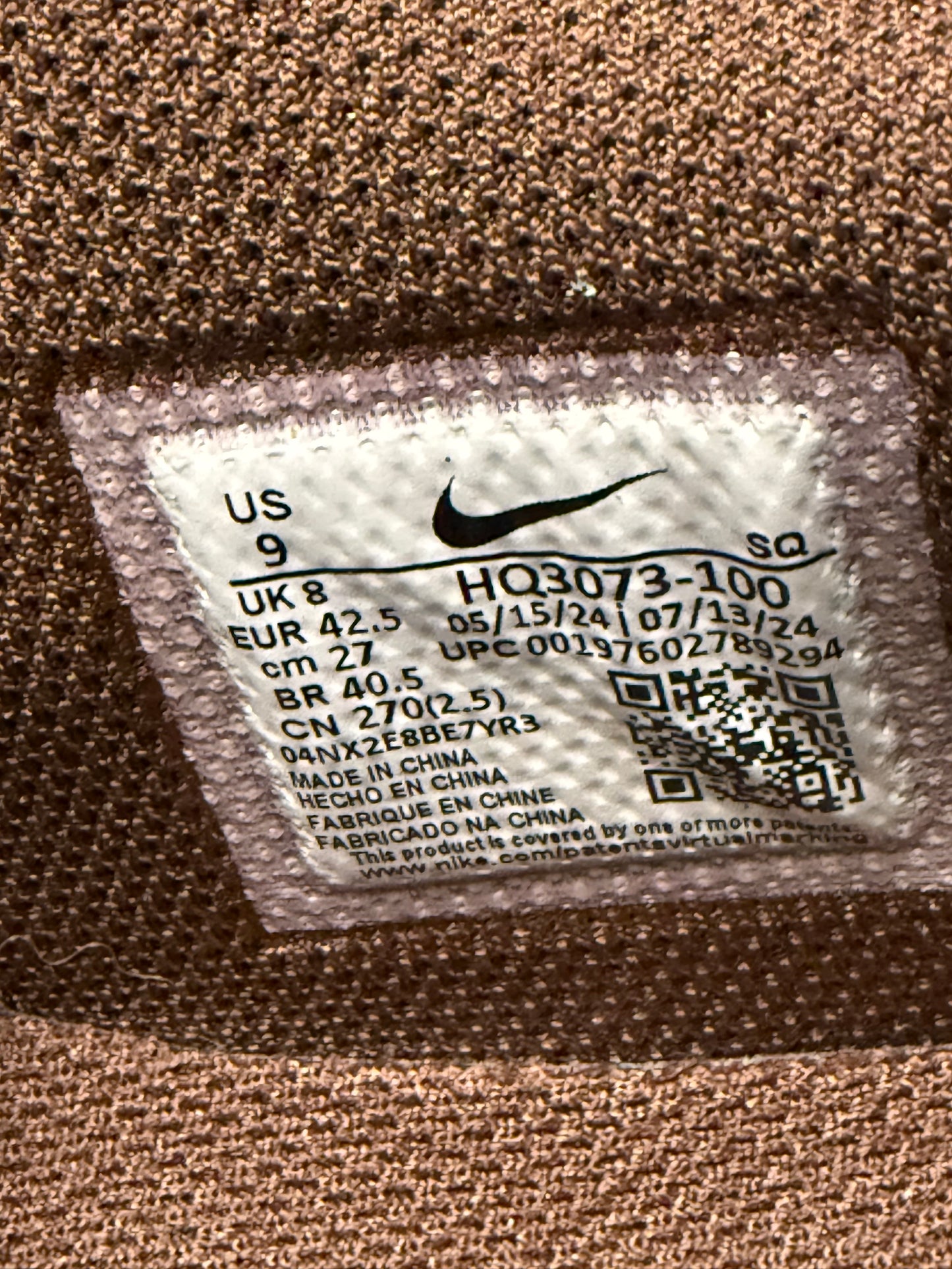 Nike Zoom Field Jaxx Travis Scott Light Chocolate 9 Men/10.5 Women “Preowned”