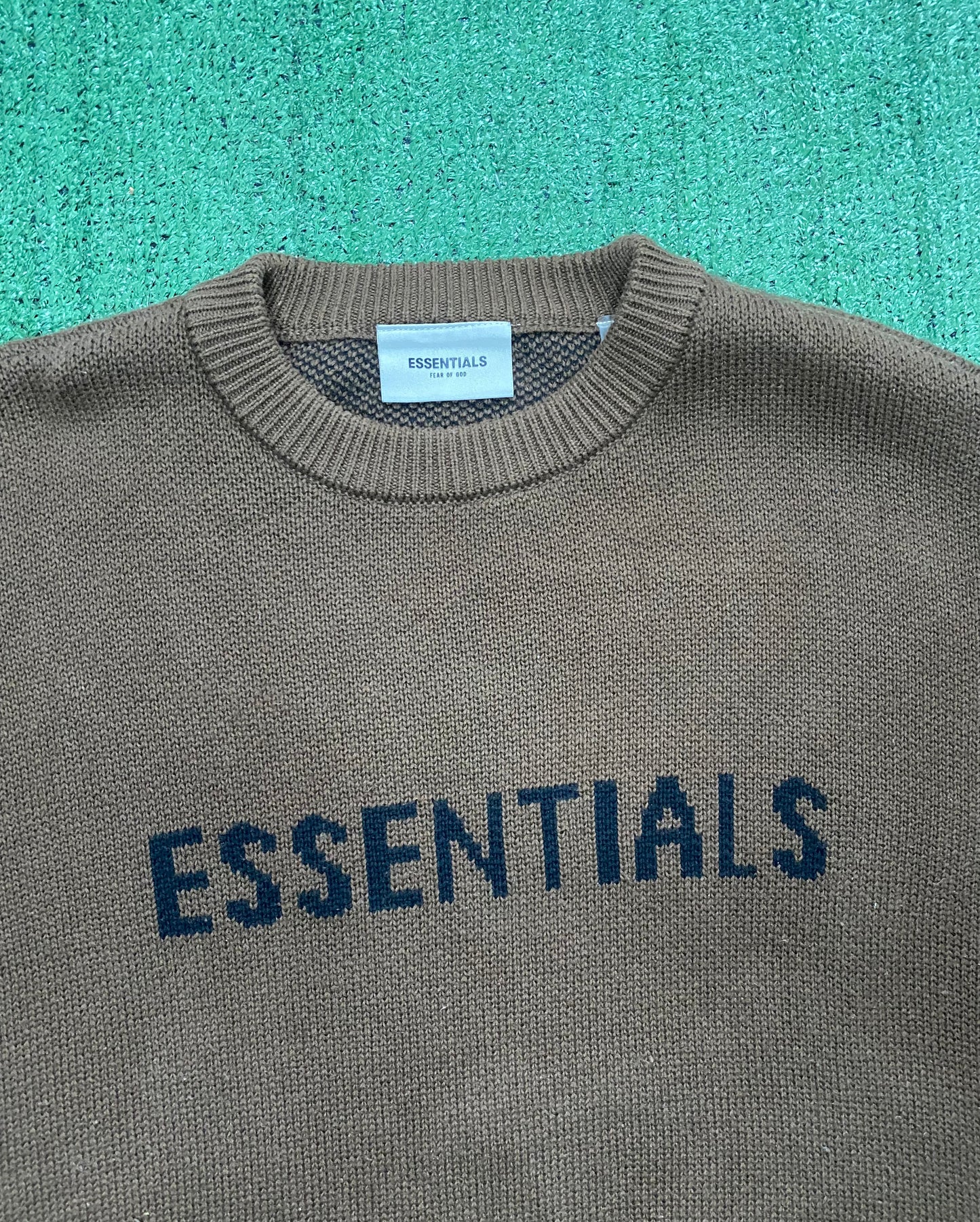 Fear of god essentials rain drum knit sweater